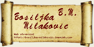 Bosiljka Milaković vizit kartica